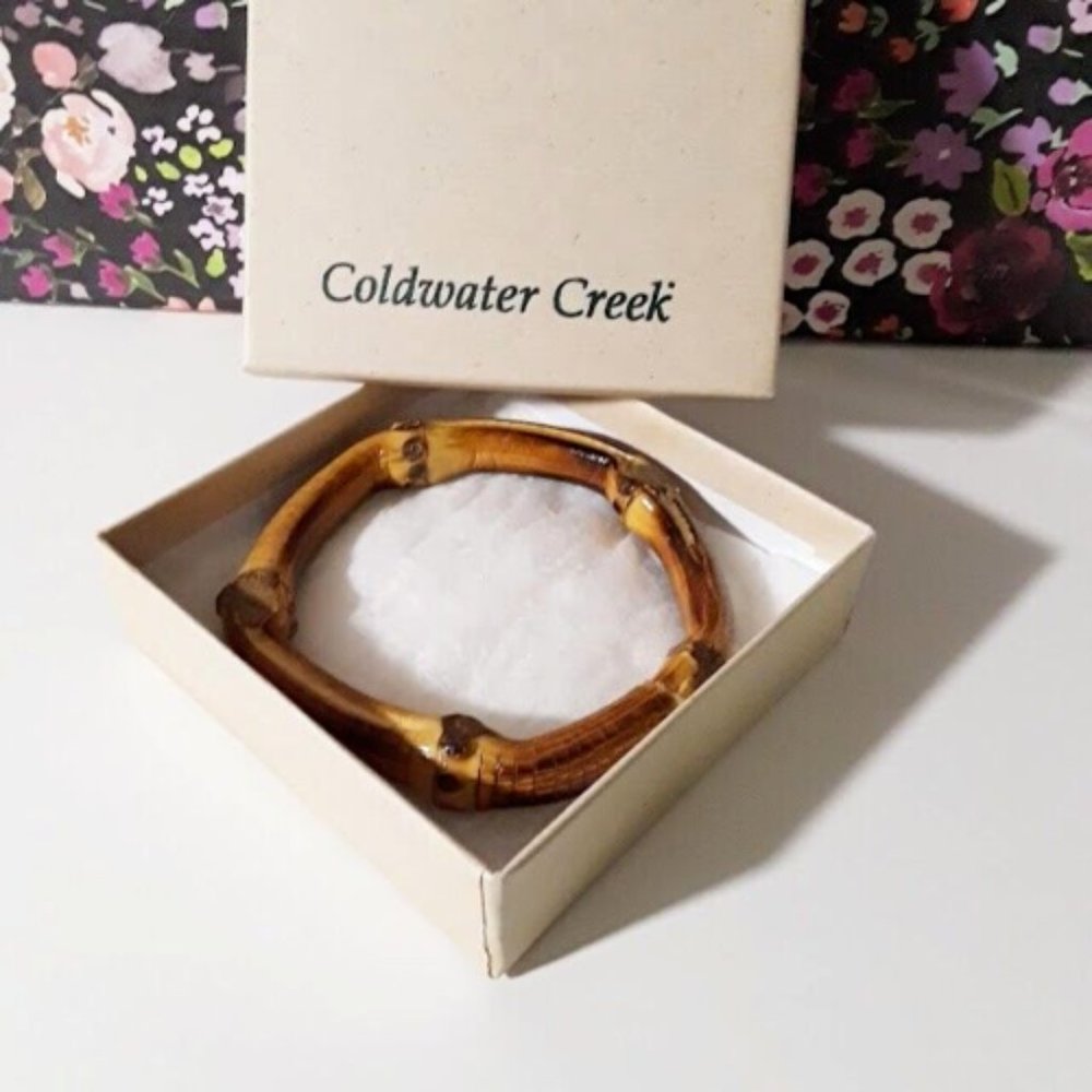 🛒3 for $15 Sale!! ~COLDWATER CREEK~ Women's Bracelet Burnt Honey Brown Bangle